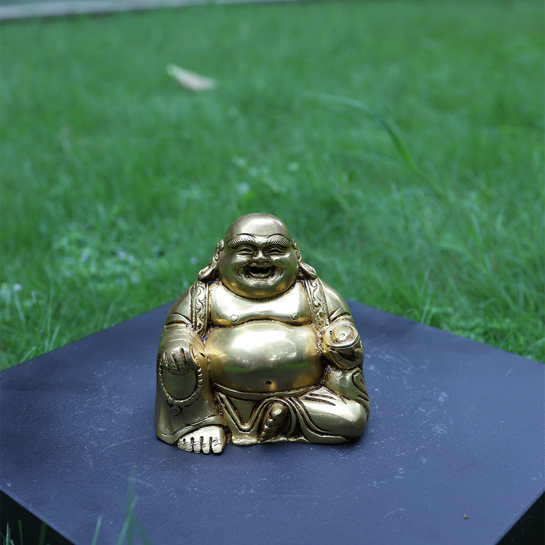 Brass Laughing Buddha